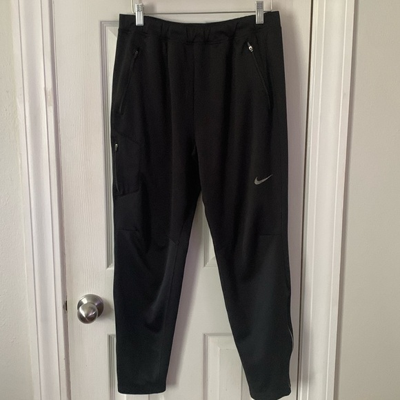 Nike Running Dri-fit Black Joggers/Sweatpants Size L #411 - Picture 1 of 12